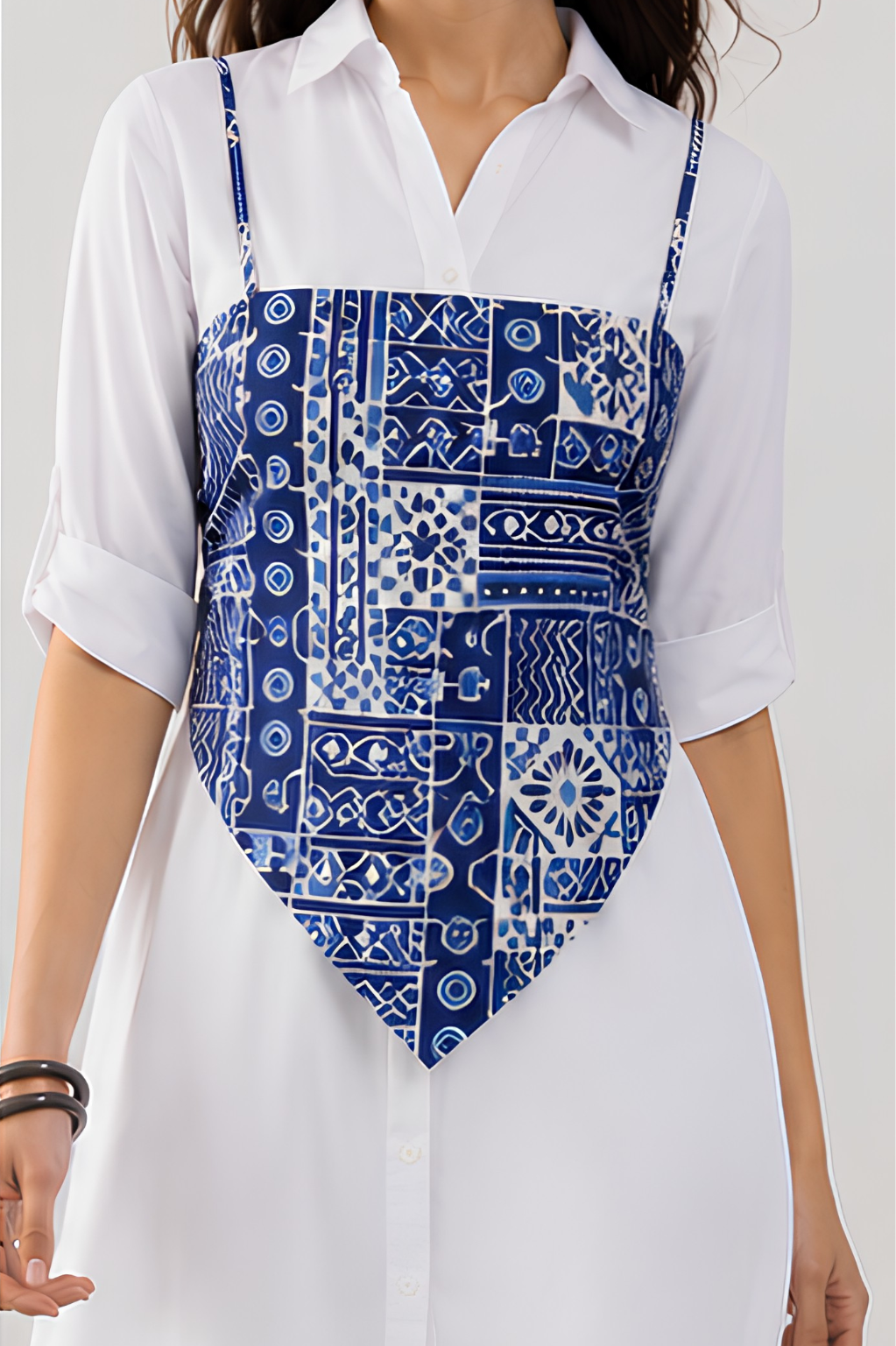 Indigo Tie-Back Top