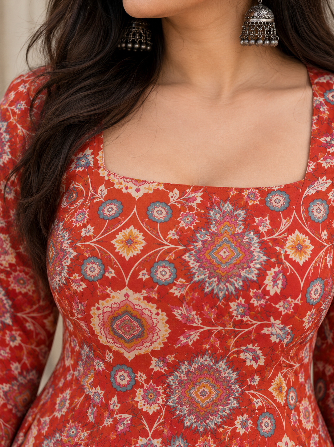 Amaya Orange Long Kurti