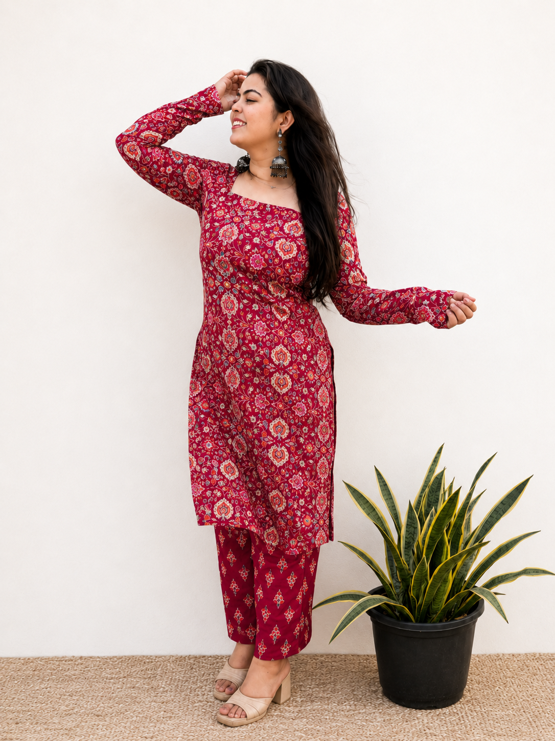 Mira Floral Set - Red