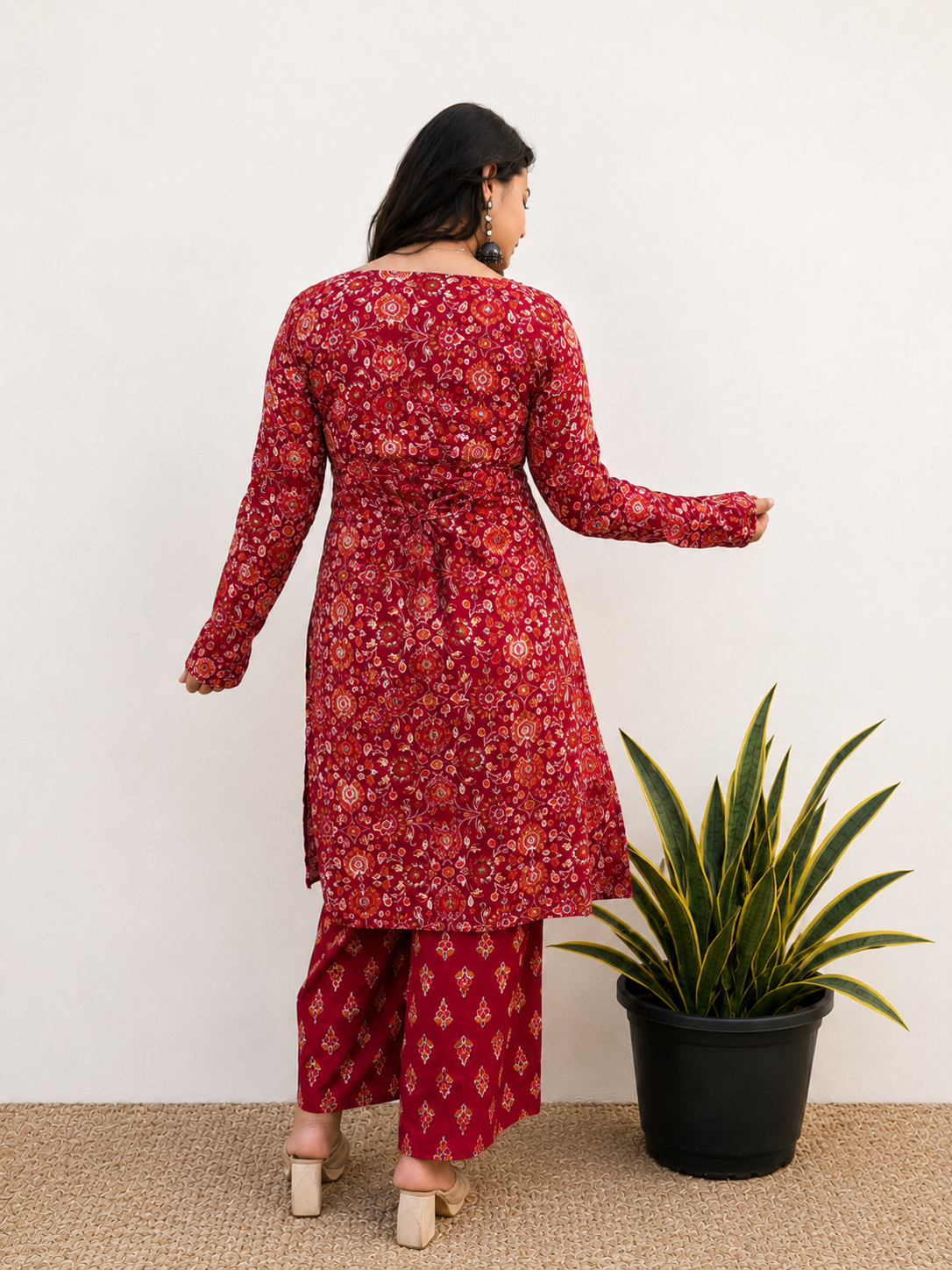 Mira Floral Set - Red