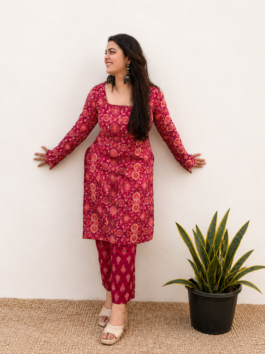 Mira Floral Set - Red