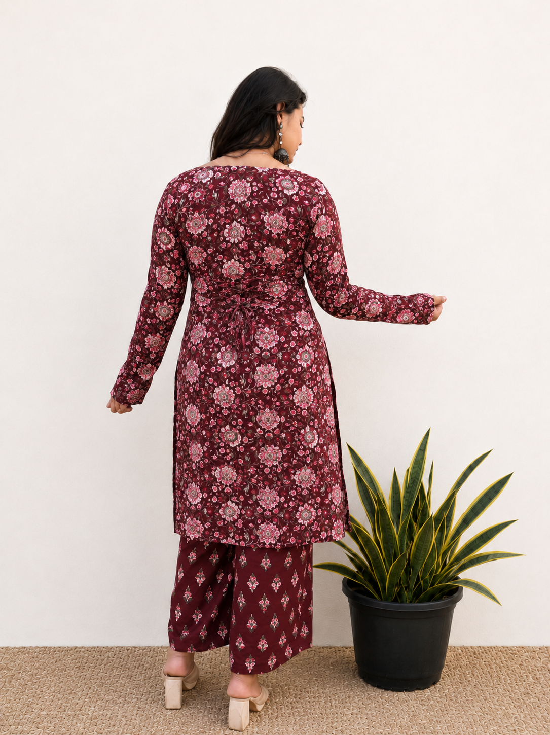 Mira Floral Set - Cherry Red