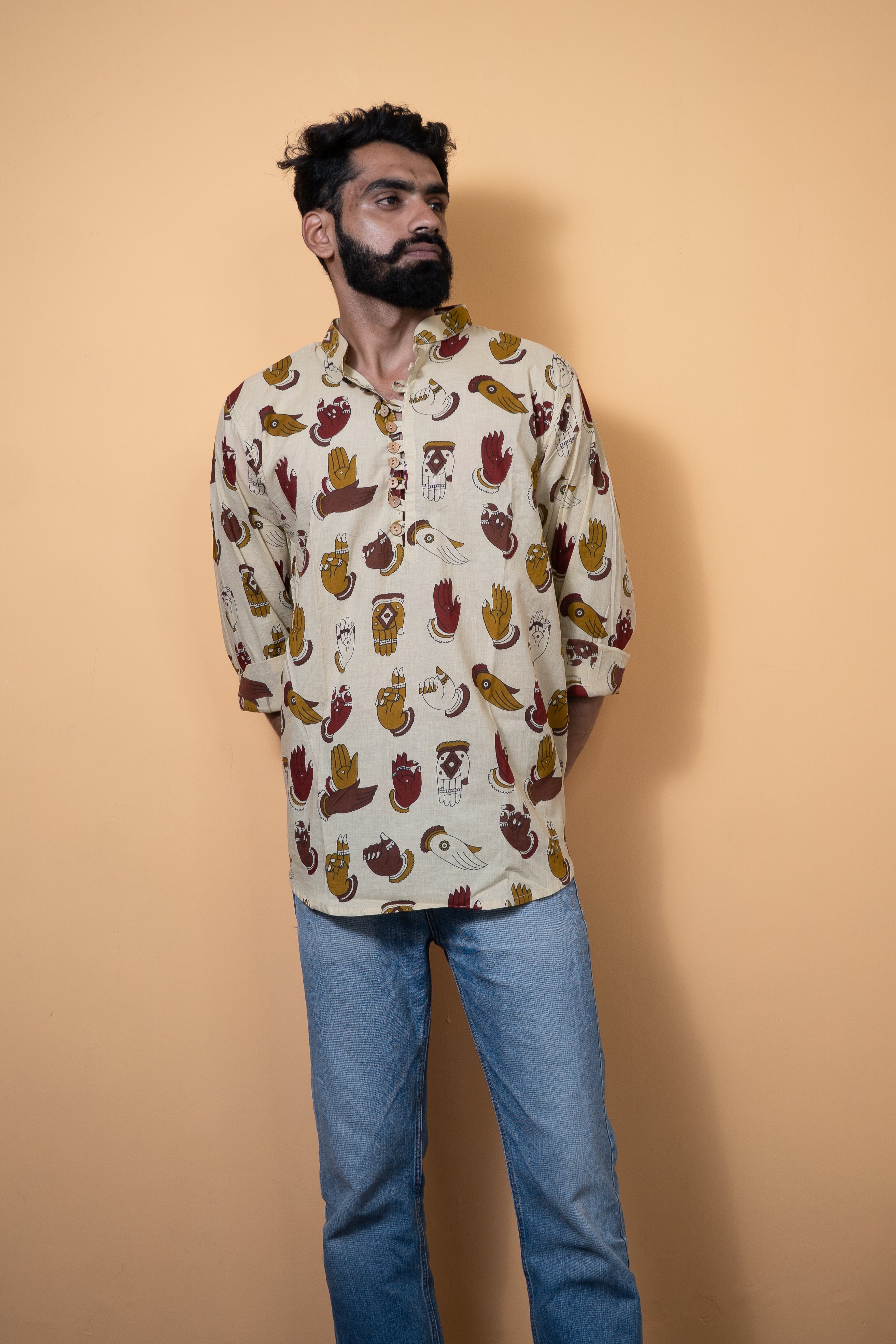 Veer Handprint Kurta