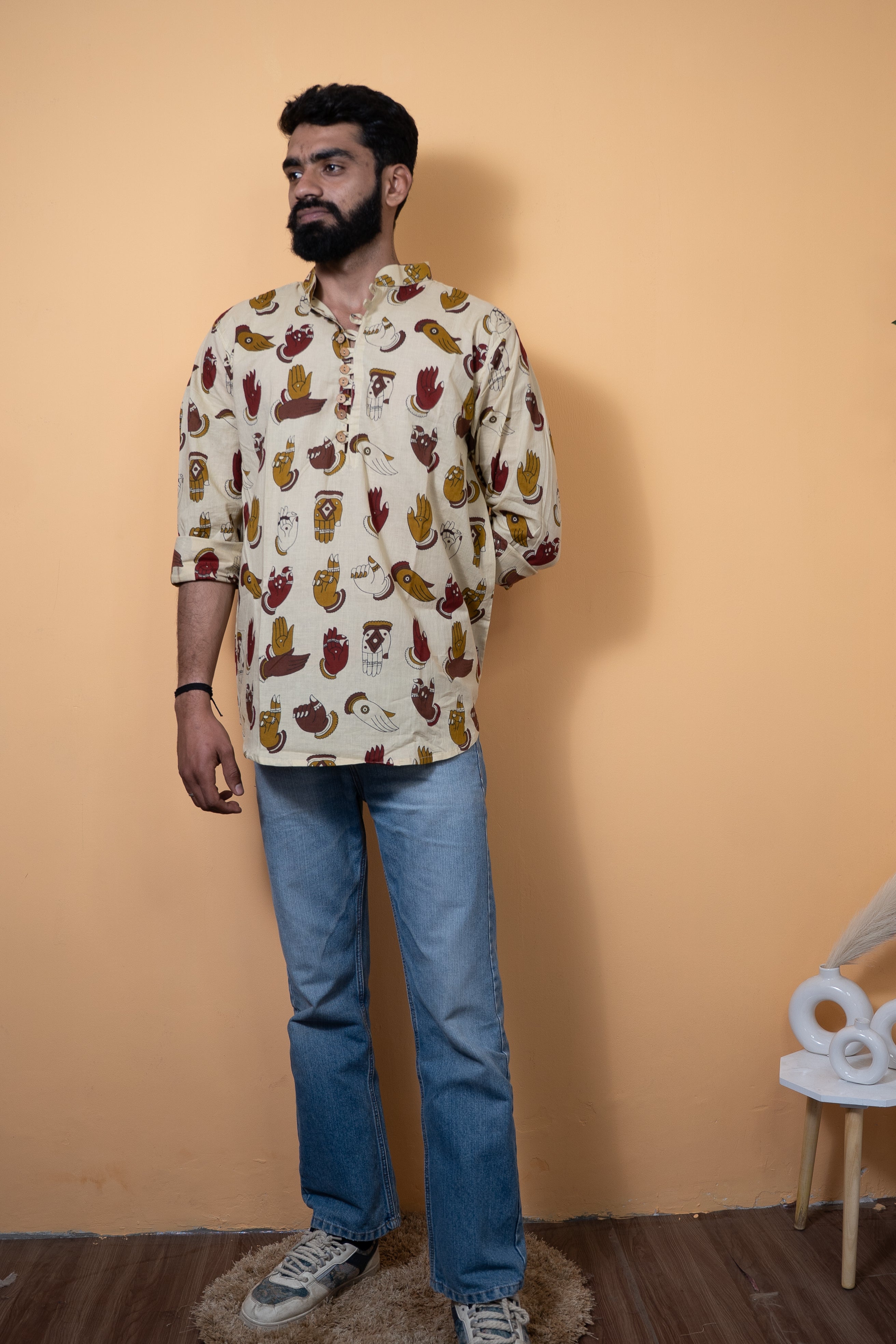 Veer Handprint Kurta