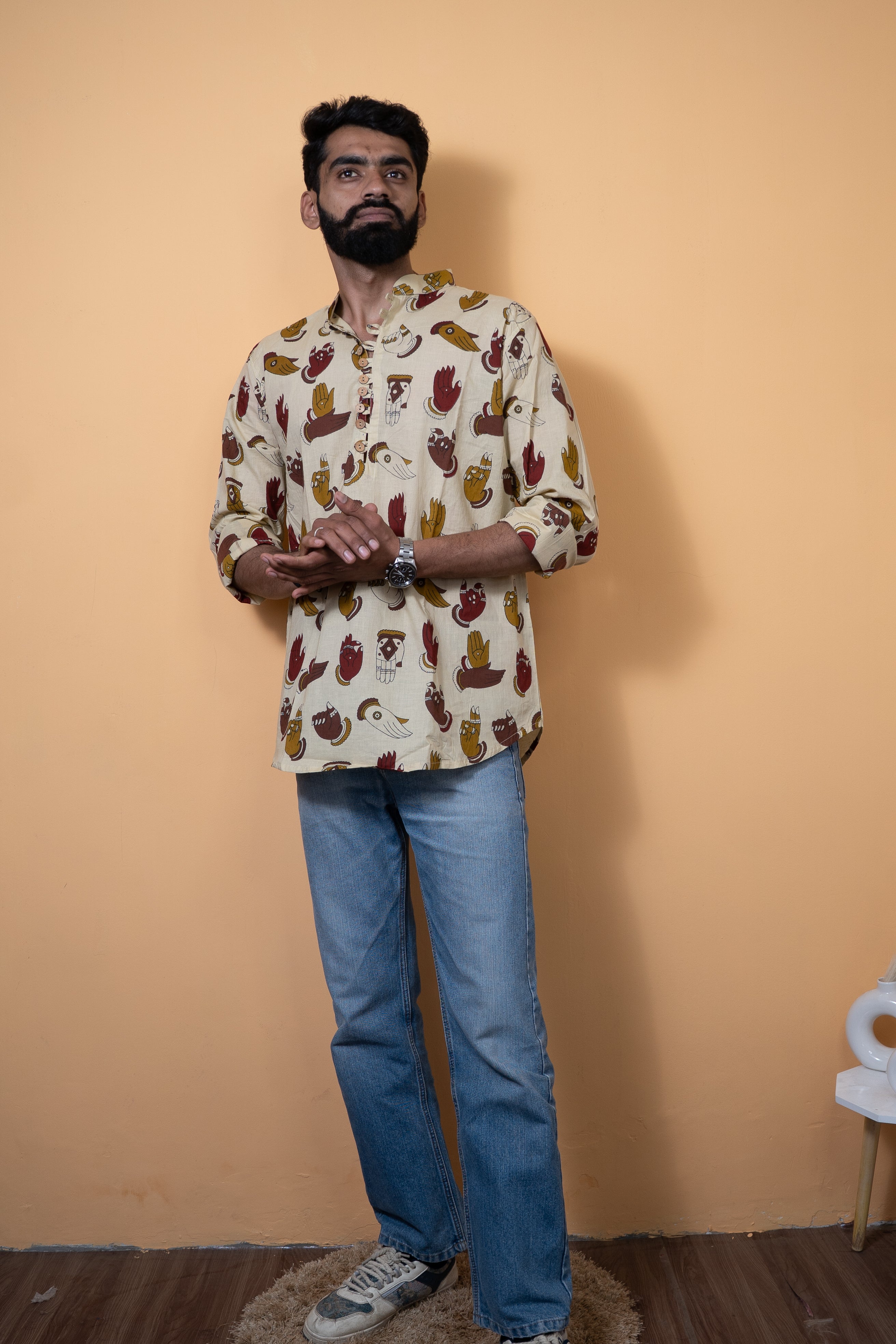 Veer Handprint Kurta
