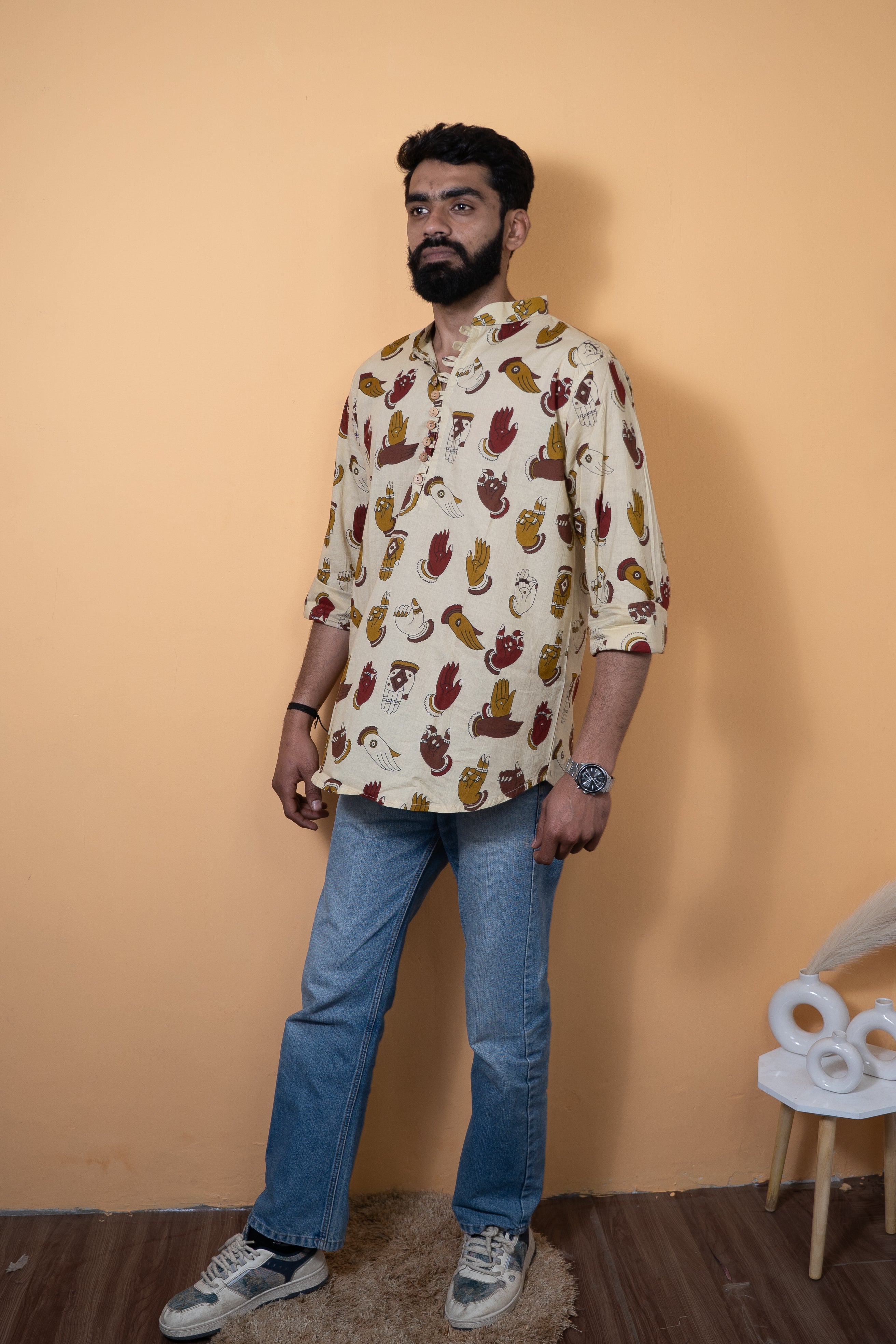 Veer Handprint Kurta