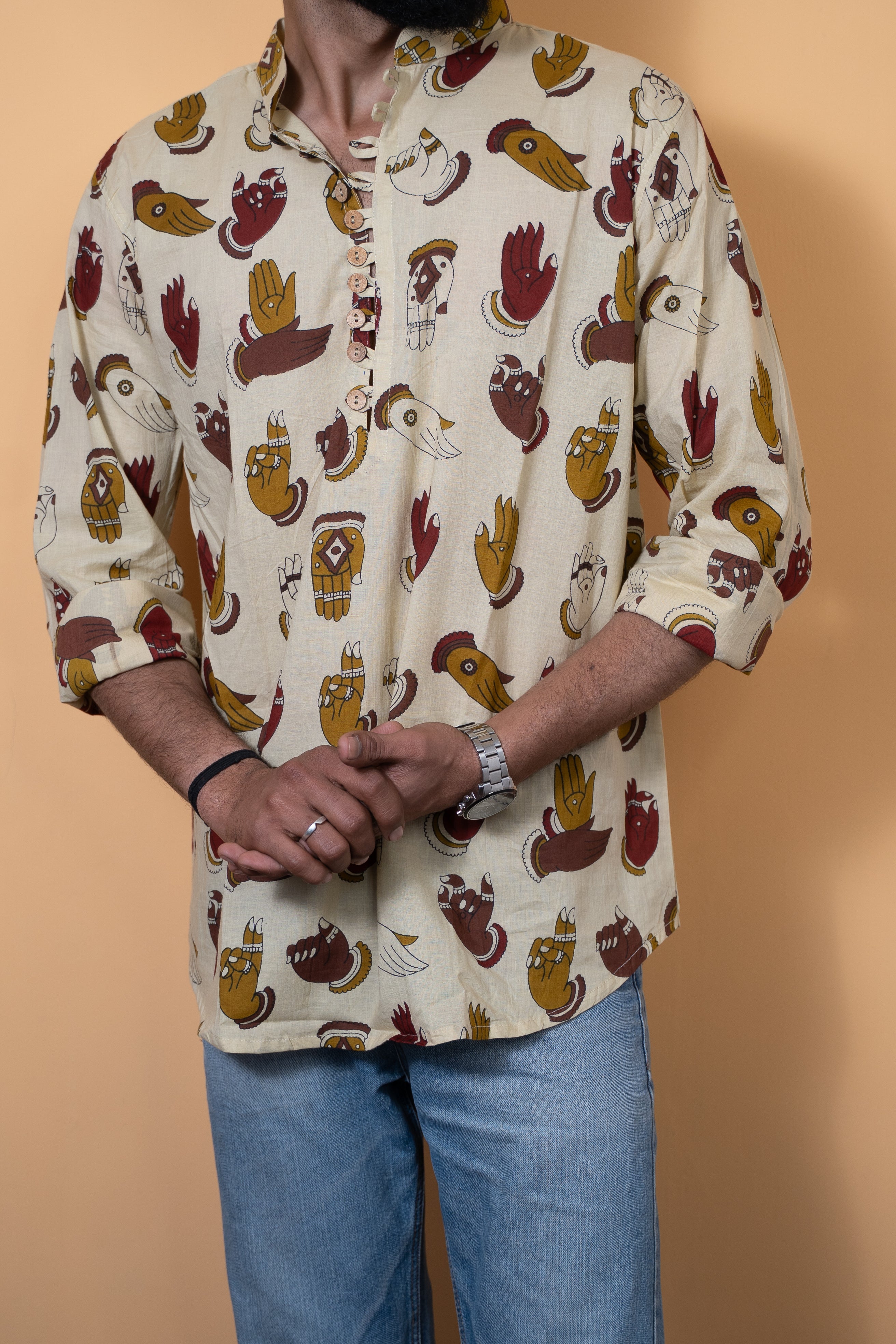 Veer Handprint Kurta