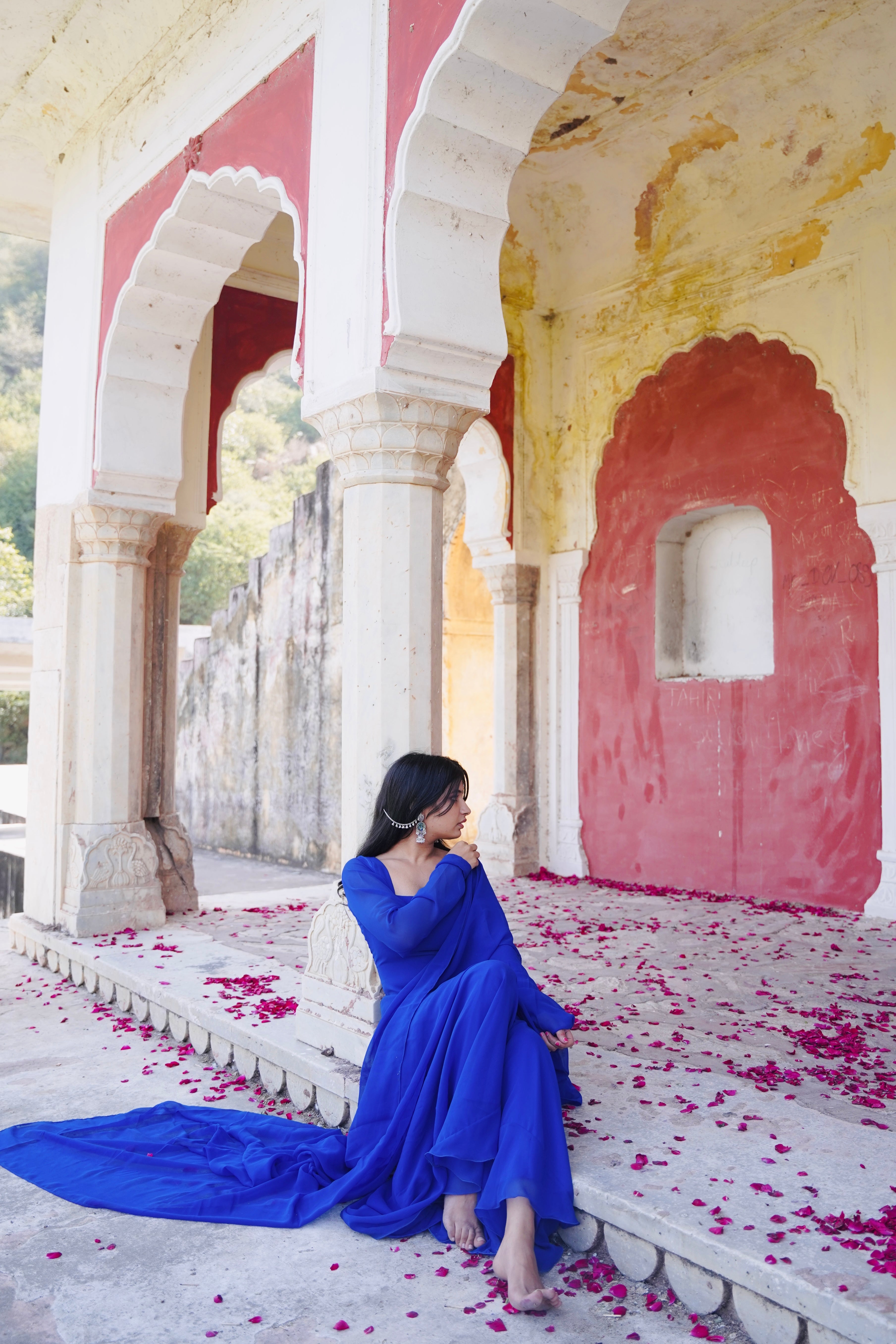 Naina blue sharara Suit With dupatta