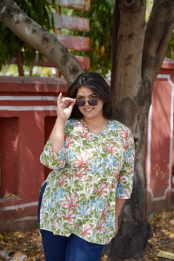 Desi Summer - Olive Floral Print