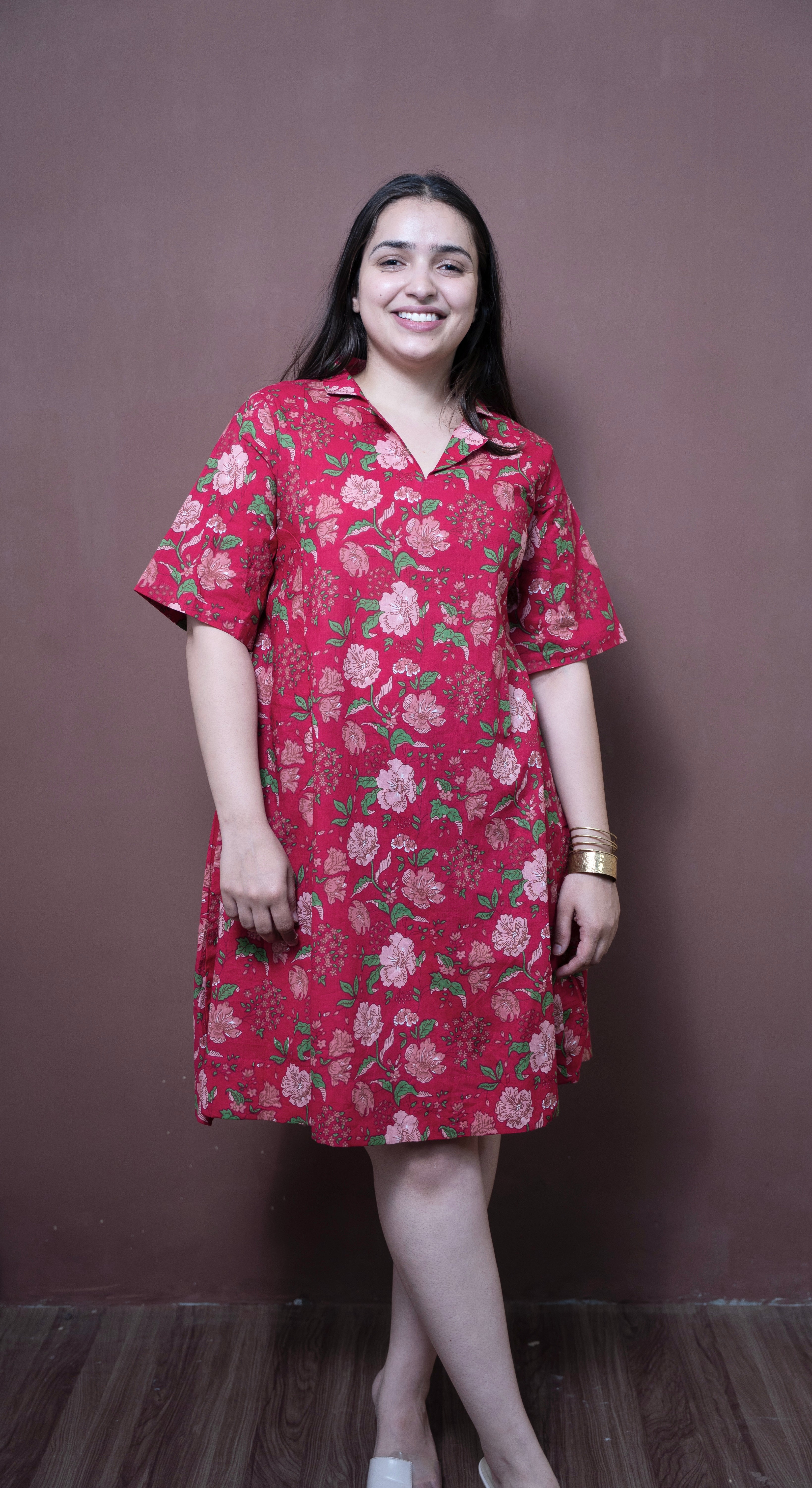 ⁠⁠Blossom Collar Dress