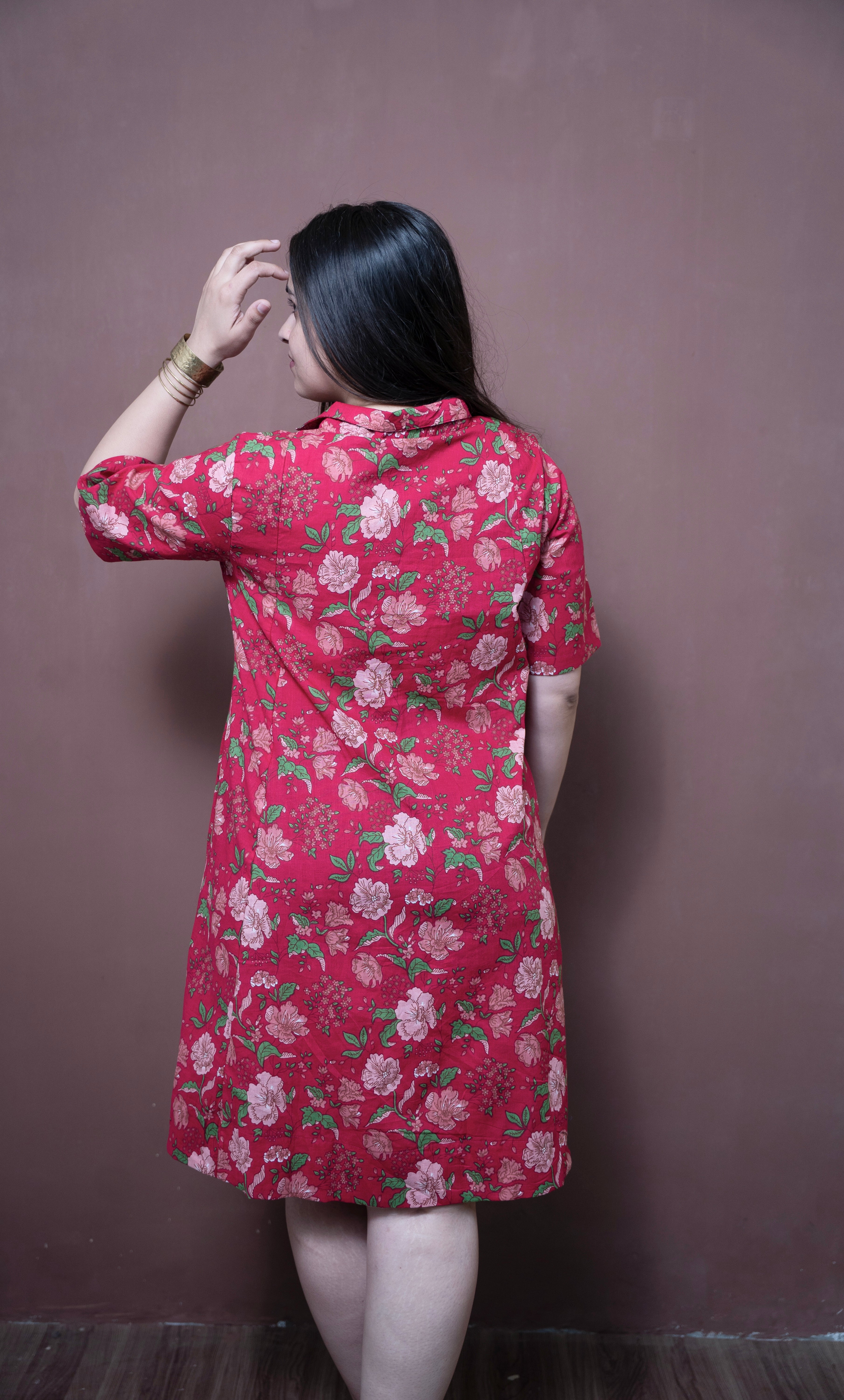 ⁠⁠Blossom Collar Dress