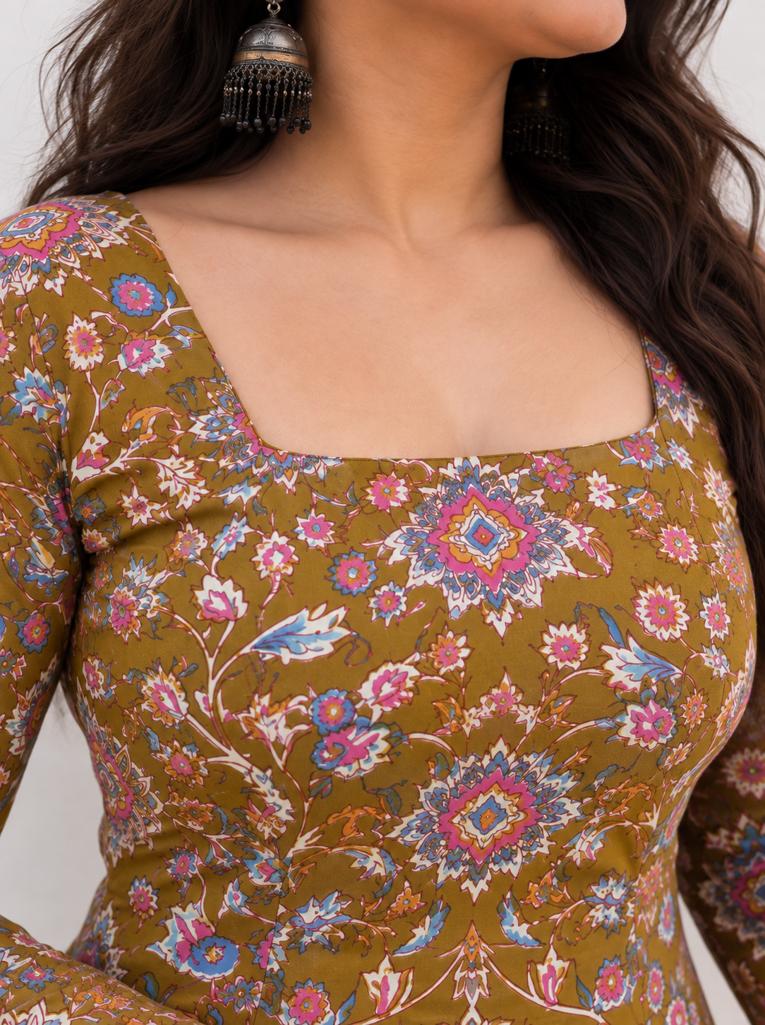 Amaya Green Long Kurti