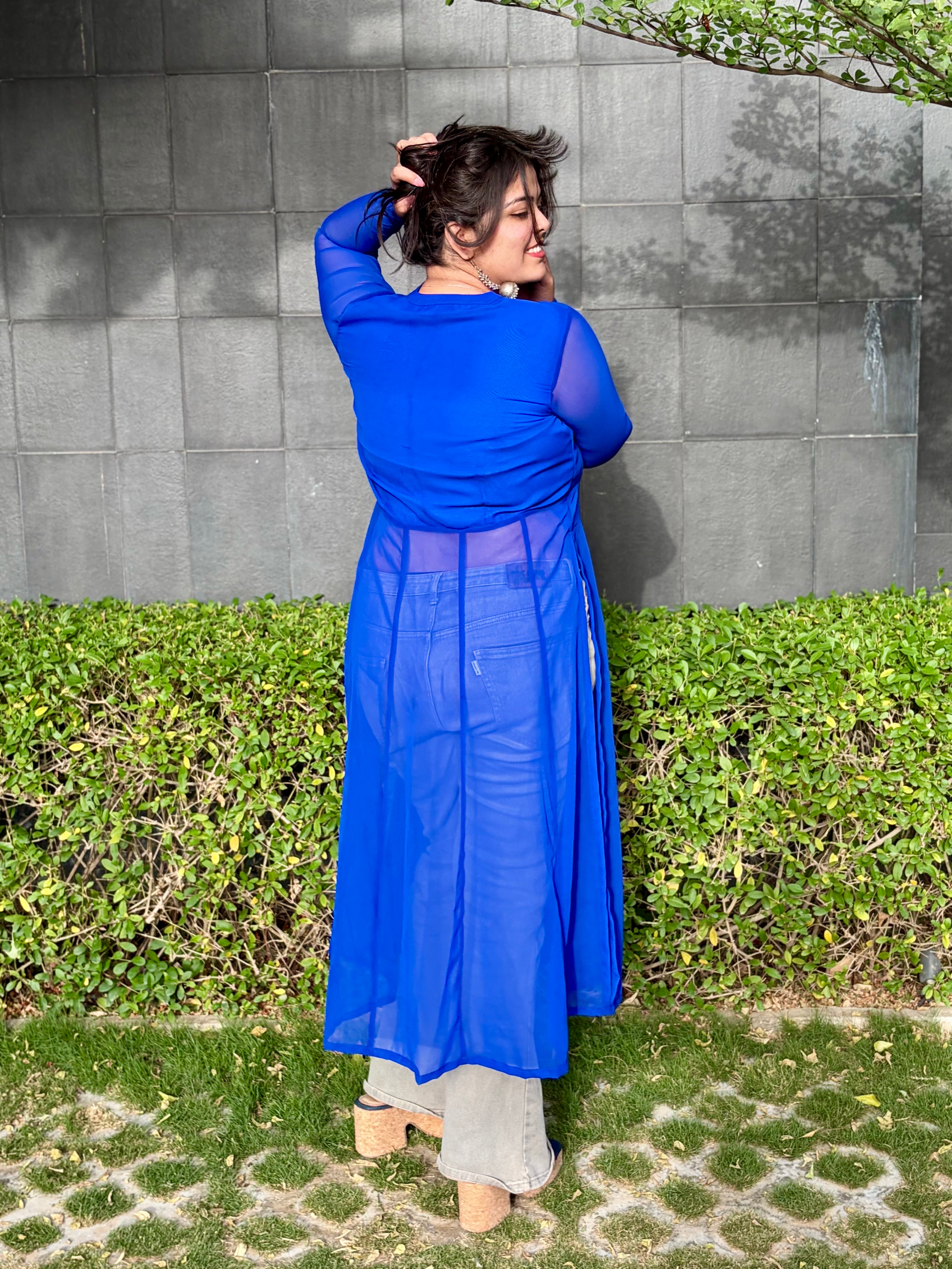Myra Long Kurti - Blue