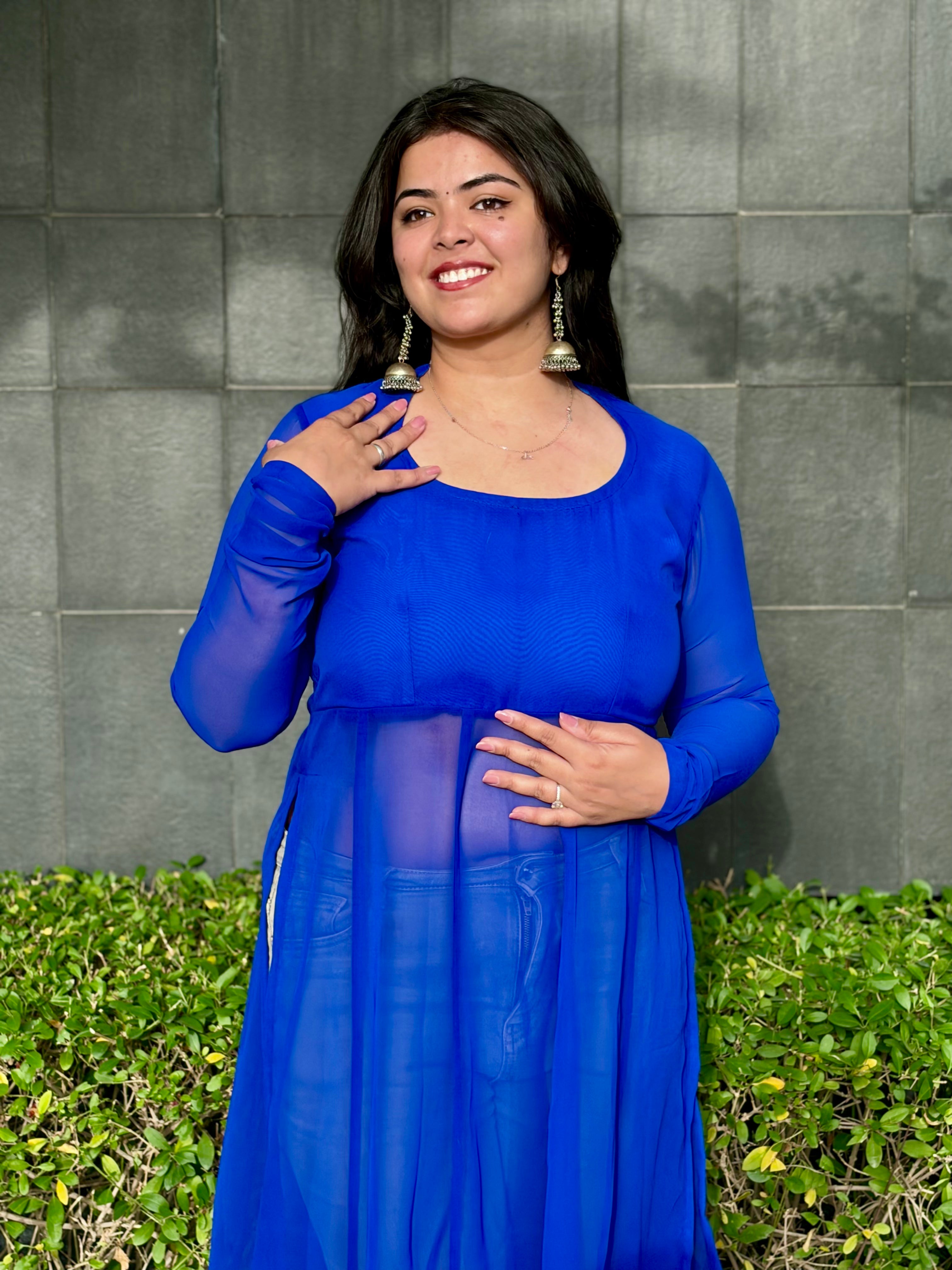 Myra Long Kurti - Blue