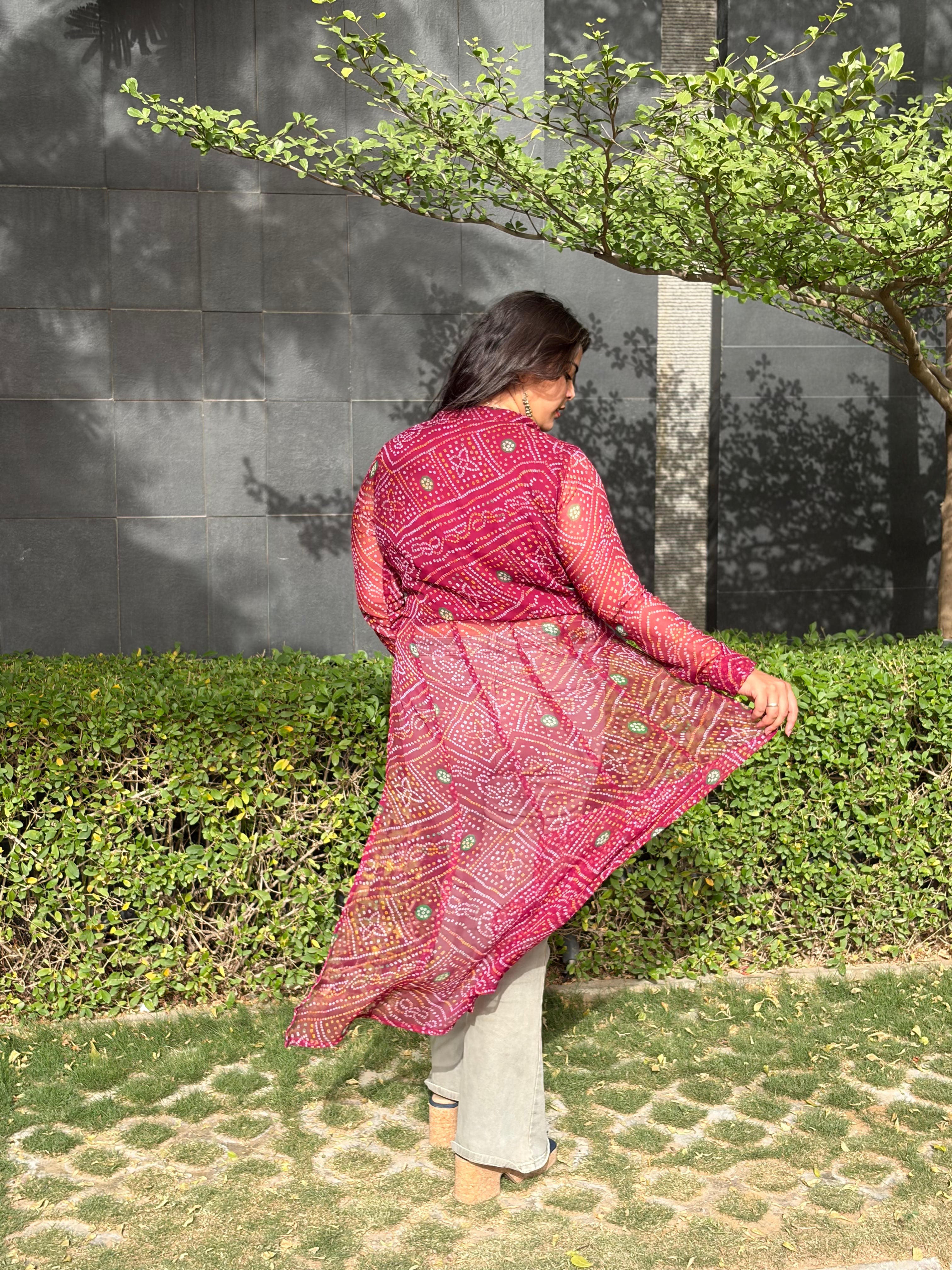 Myra Long Kurti - Maroon