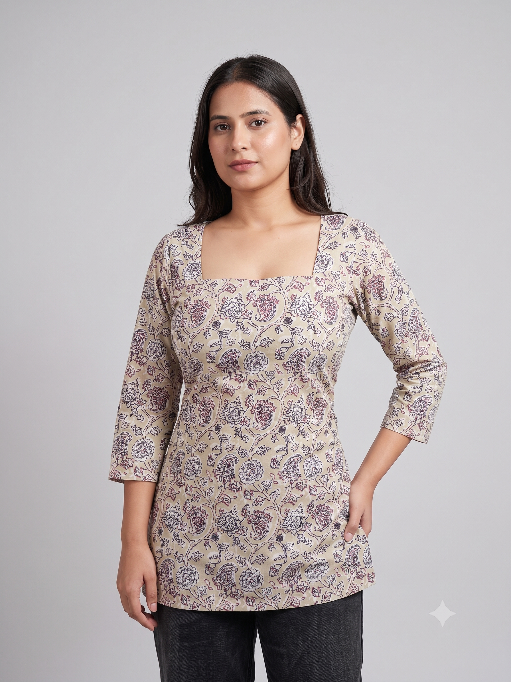 Short Kurti Square Neck - Arohi