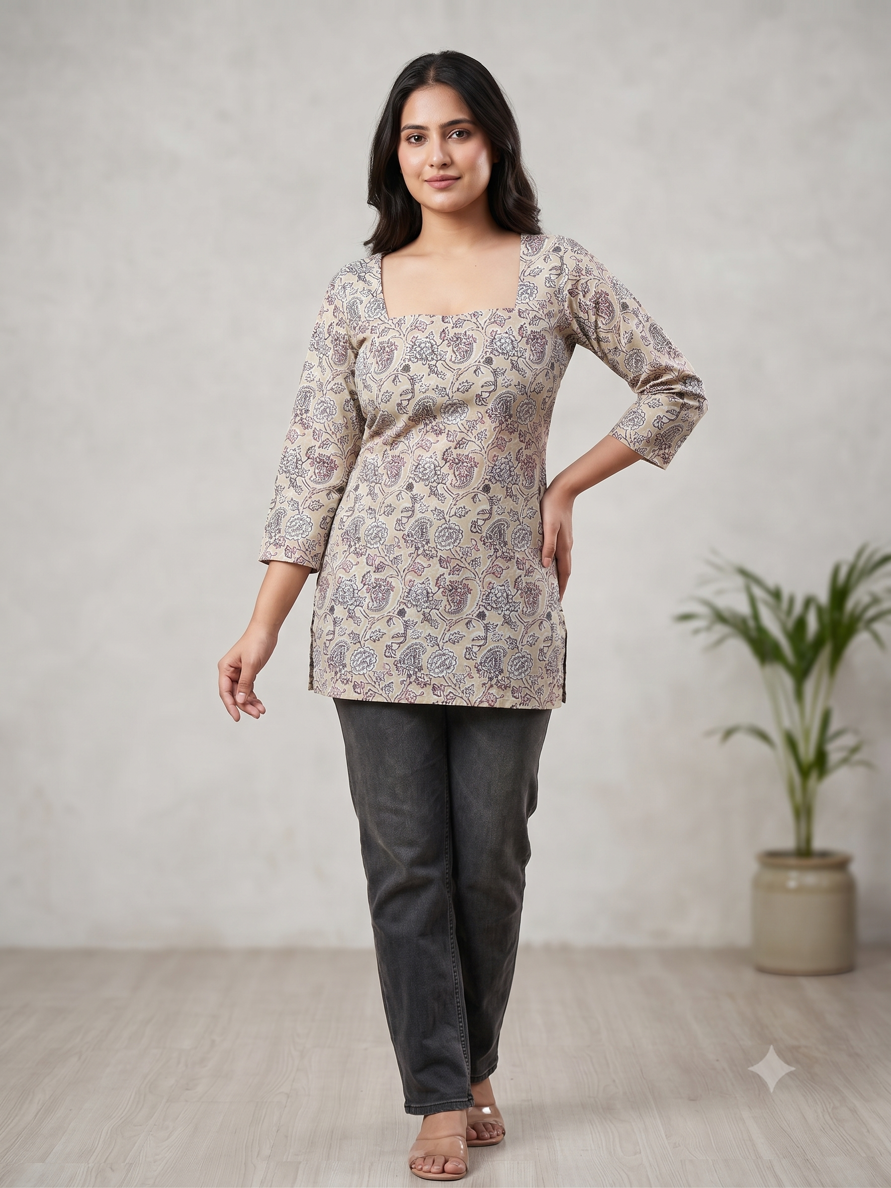 Short Kurti Square Neck - Arohi