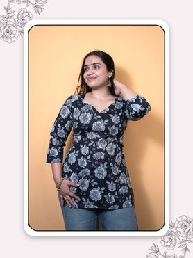 Black katha Exclusive Heart Neck