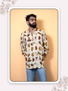 Veer Handprint Kurta