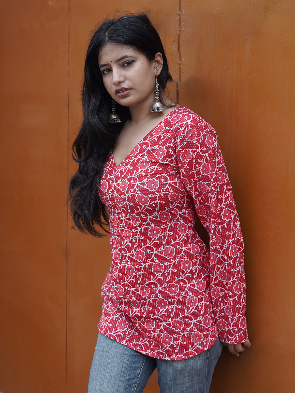 Cotton Laal Ishq Short Kurti for everyday comfort