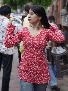 Laal Ishq Short Kurti for women
