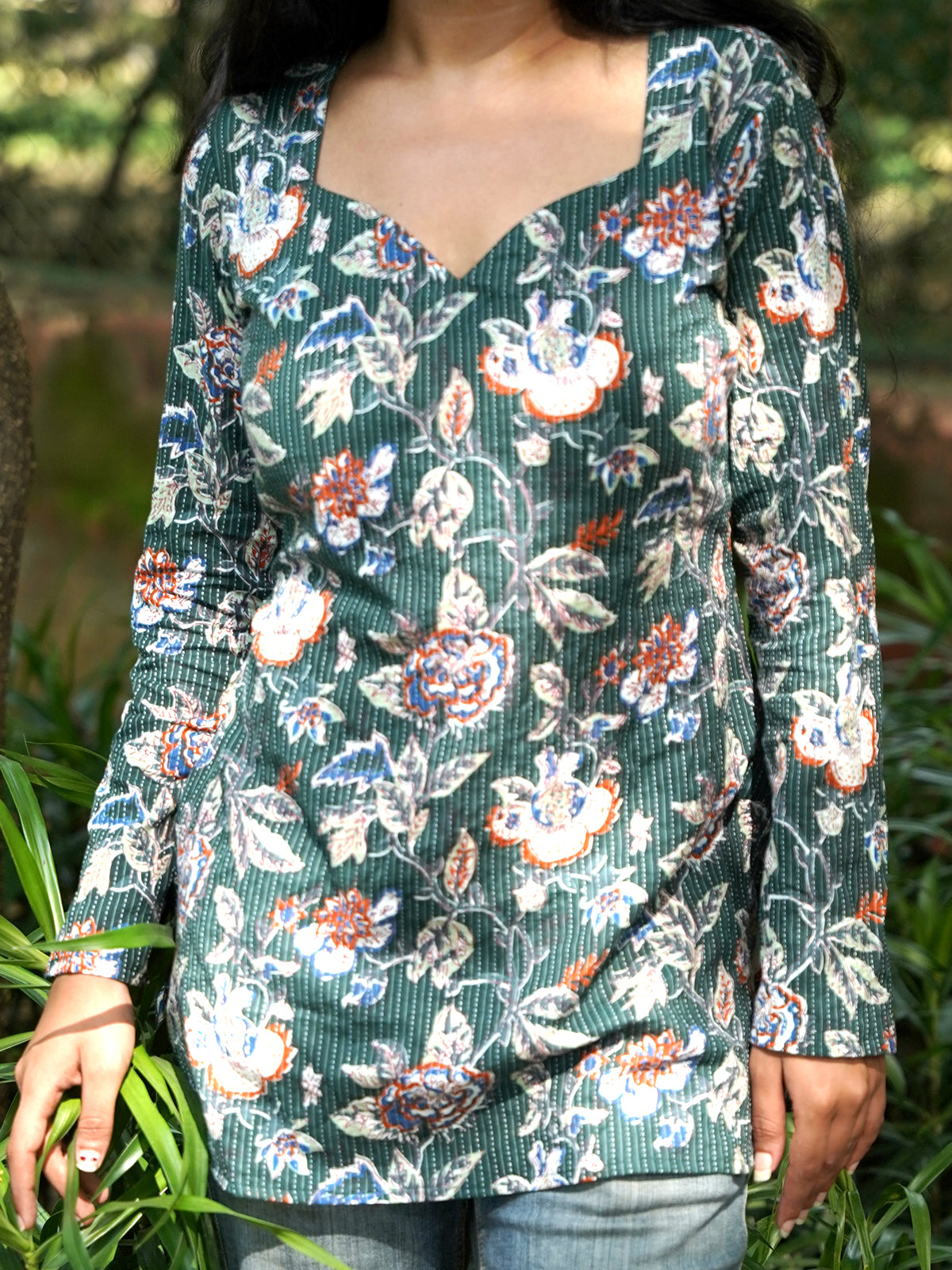 Beautiful Mehbooba Short Kurti with embroidery details