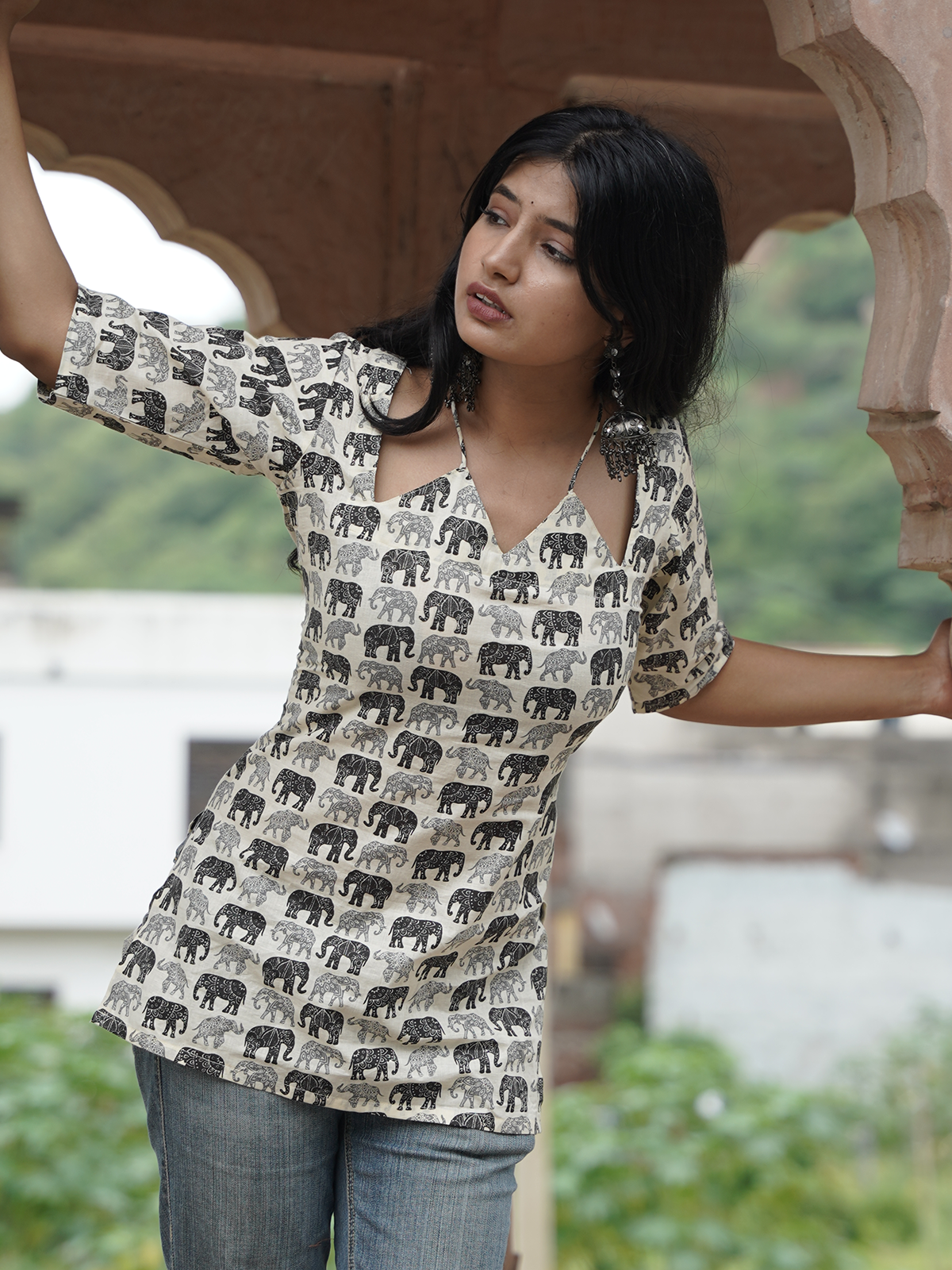 Designer Patakha Short Kurti for festive occasions
